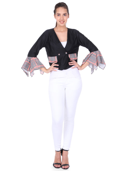 Black Cropped Blazer