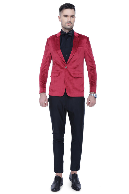 Red Suede Blazer