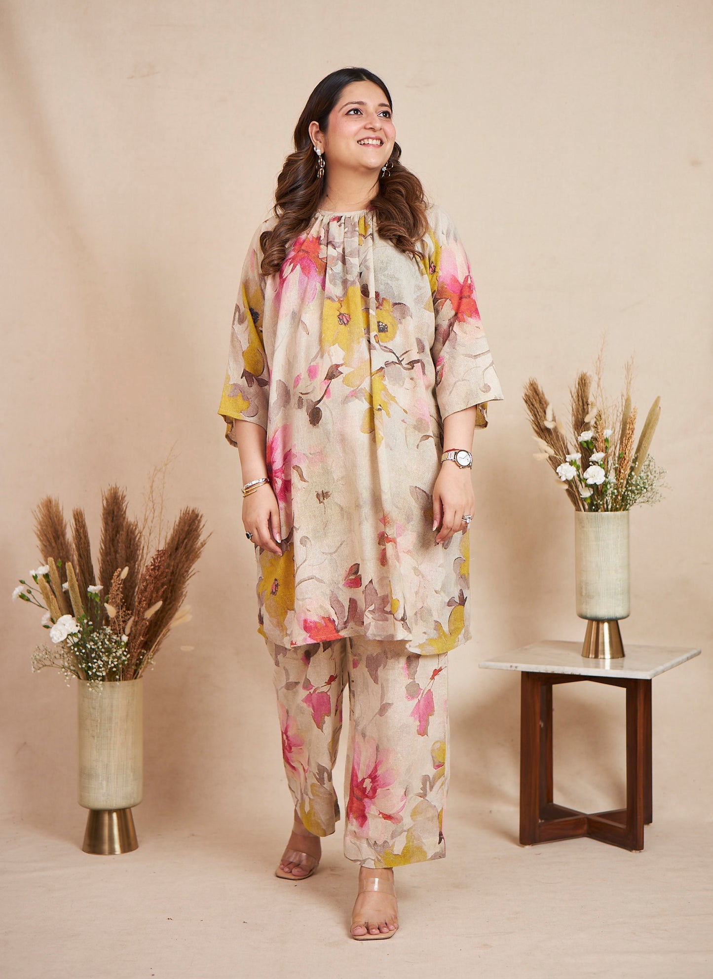 Whispers of Spring (Floral Beige)