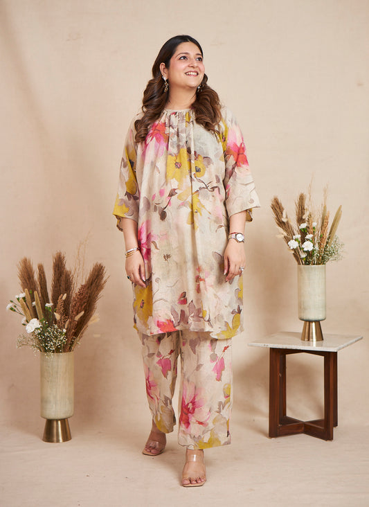 Whispers of Spring (Floral Beige)