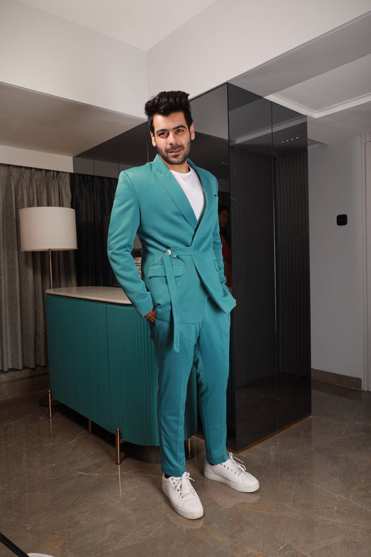 Teal Wrap Around Suit