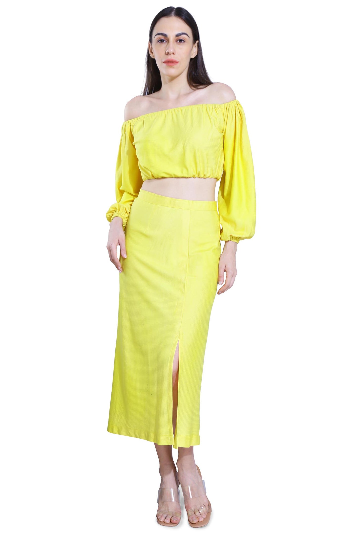 Limoncello Skirt & Crop Top Set