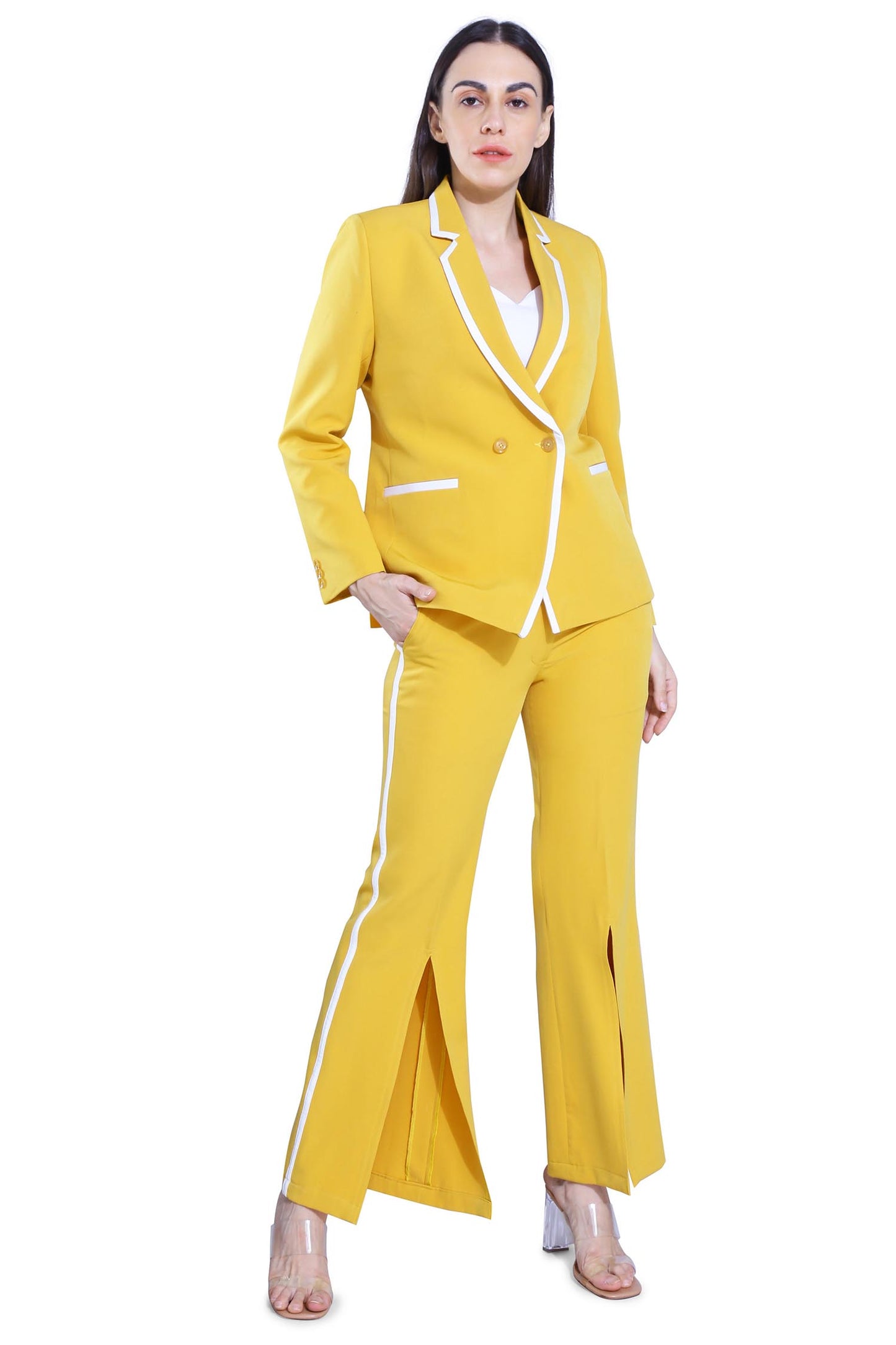 Sunshine Yellow Blazer & Pant Set