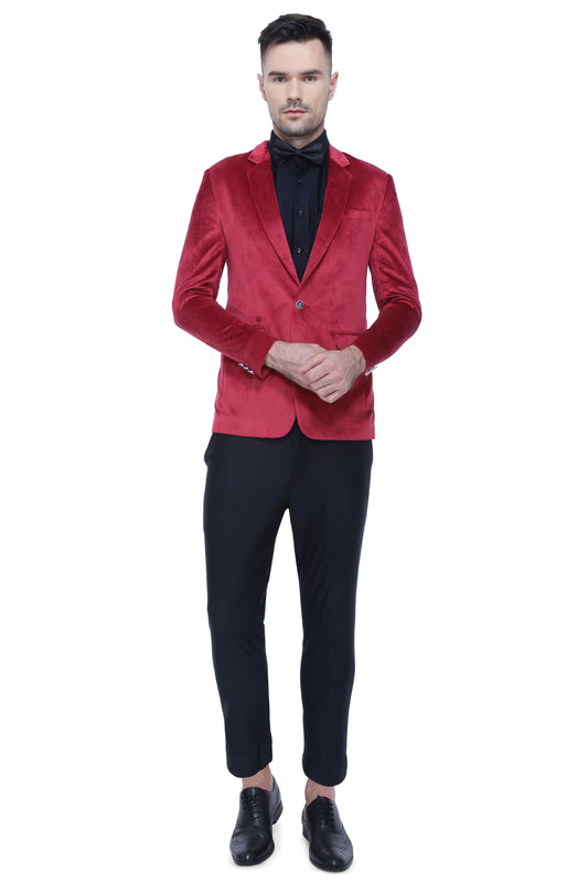 Red Suede Blazer